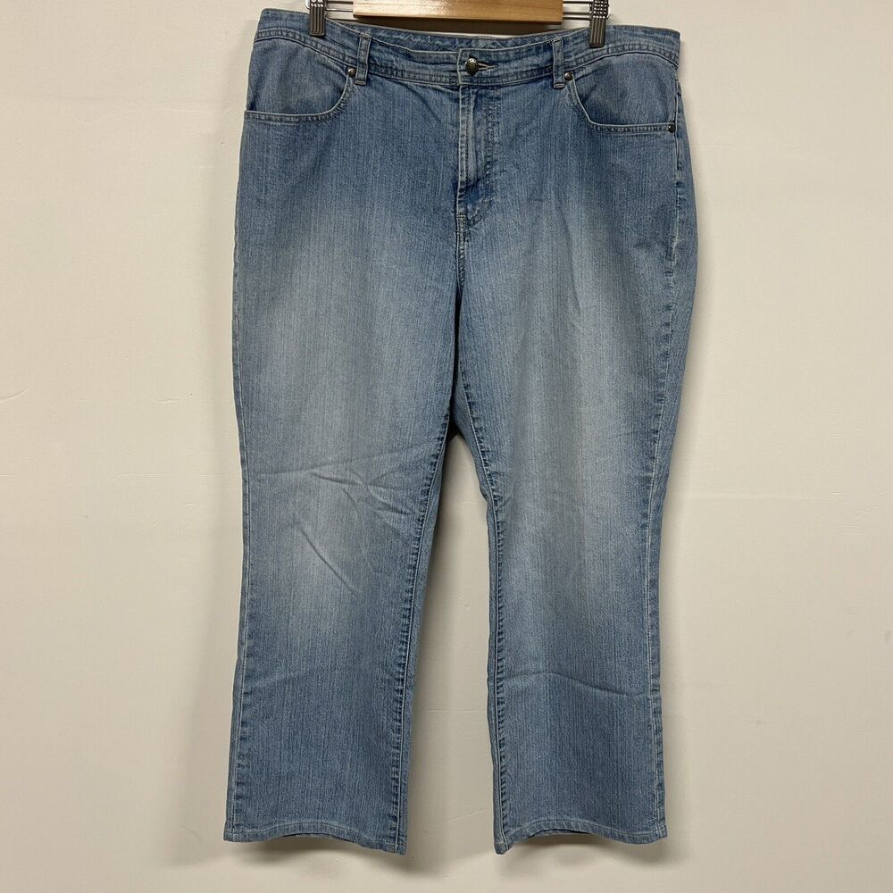 Chico’s Additions Bootcut Jeans Size 3 (16) Blue High Rise Light Wash Stretch